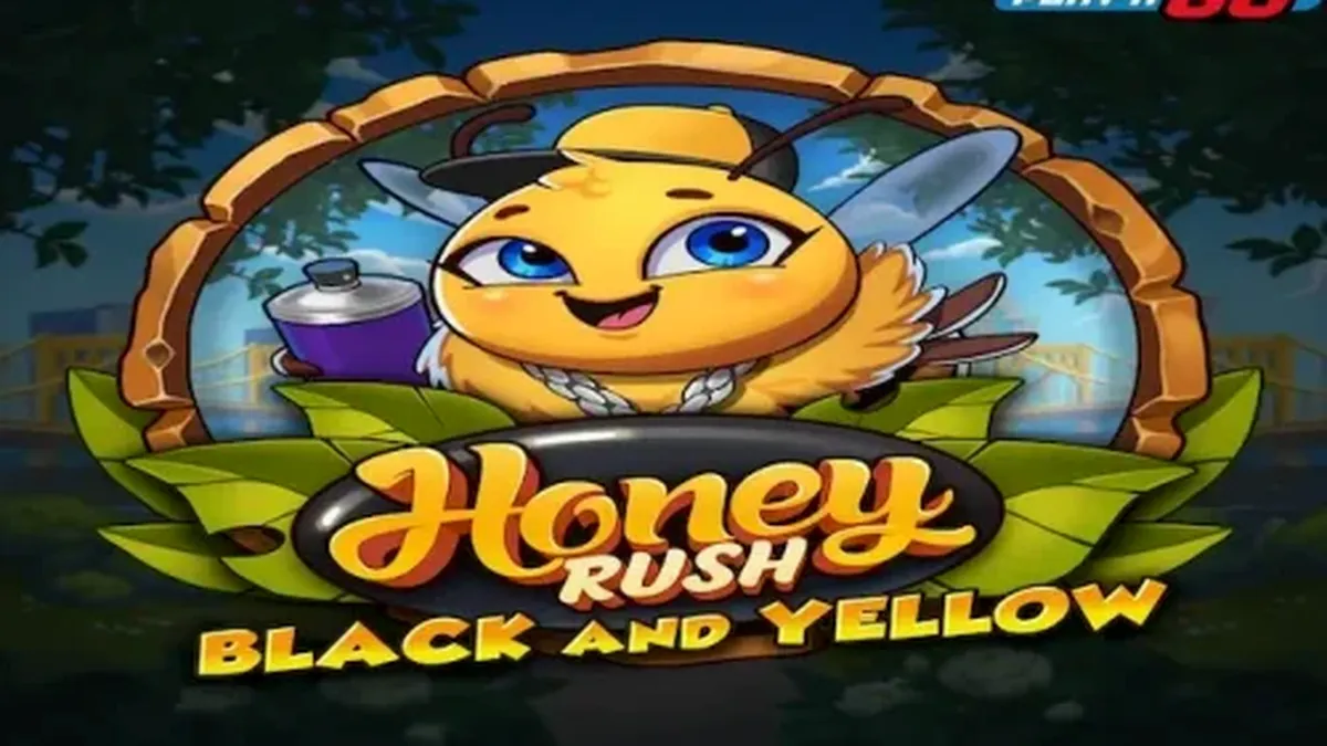 Grade de jogo do slot Honey Rush Black and Yellow com tema urbano