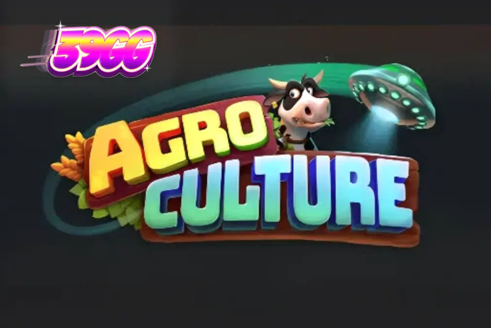 Cenário vibrante e cômico de AgroCulture com elementos de fazenda e naves espaciais